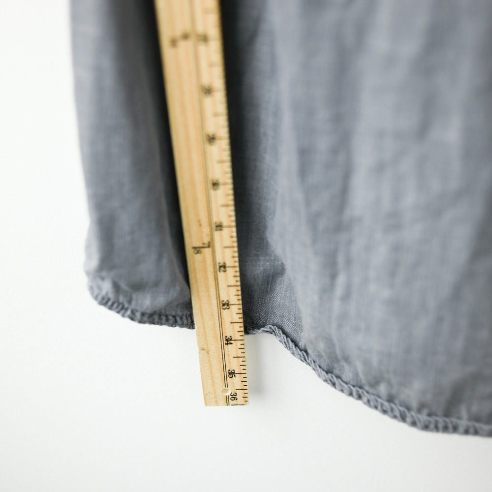 Banana Republic Shirt Dress Size 4 Gray Tencel Tie Back Button Down Cuffs Midi - Picture 7 of 9
